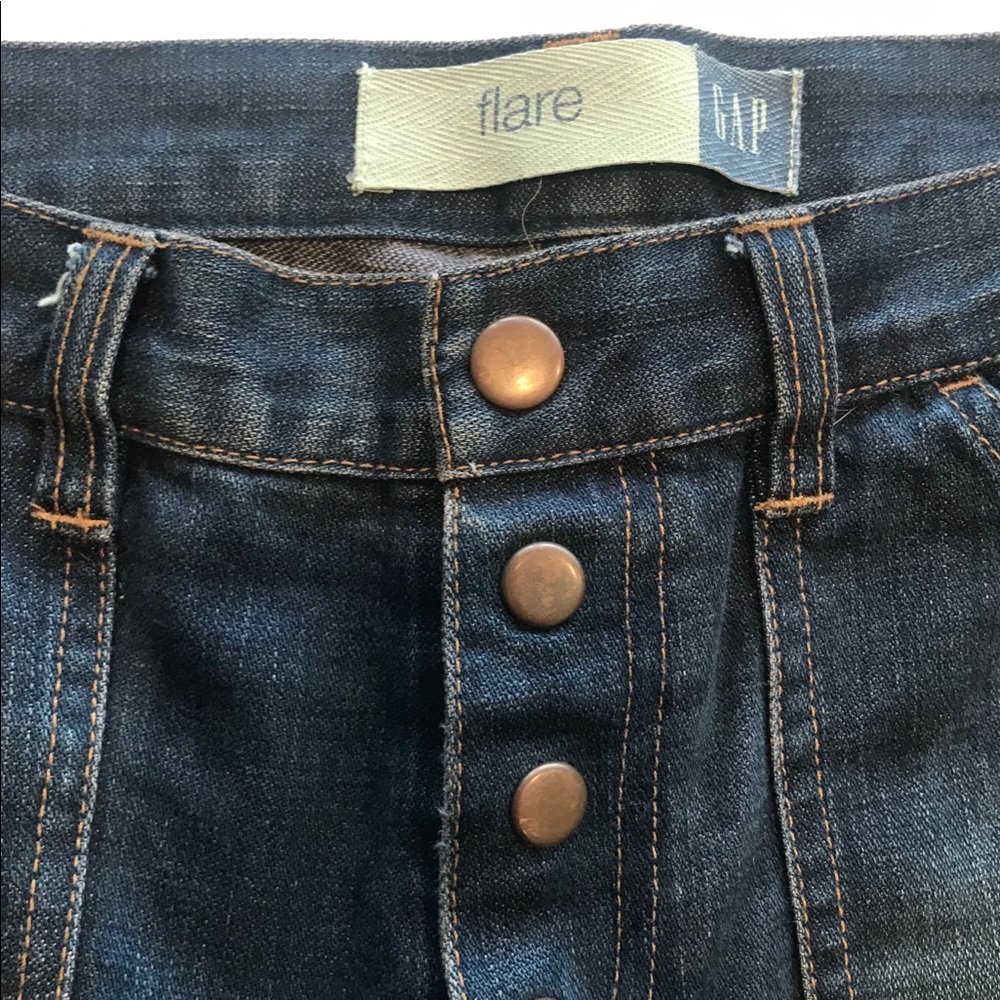 Vintage Gap flare snap front jeans